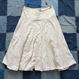 VTG boho tiered cream maxi skirt kelly’s girls fashion 100% cotton y2k